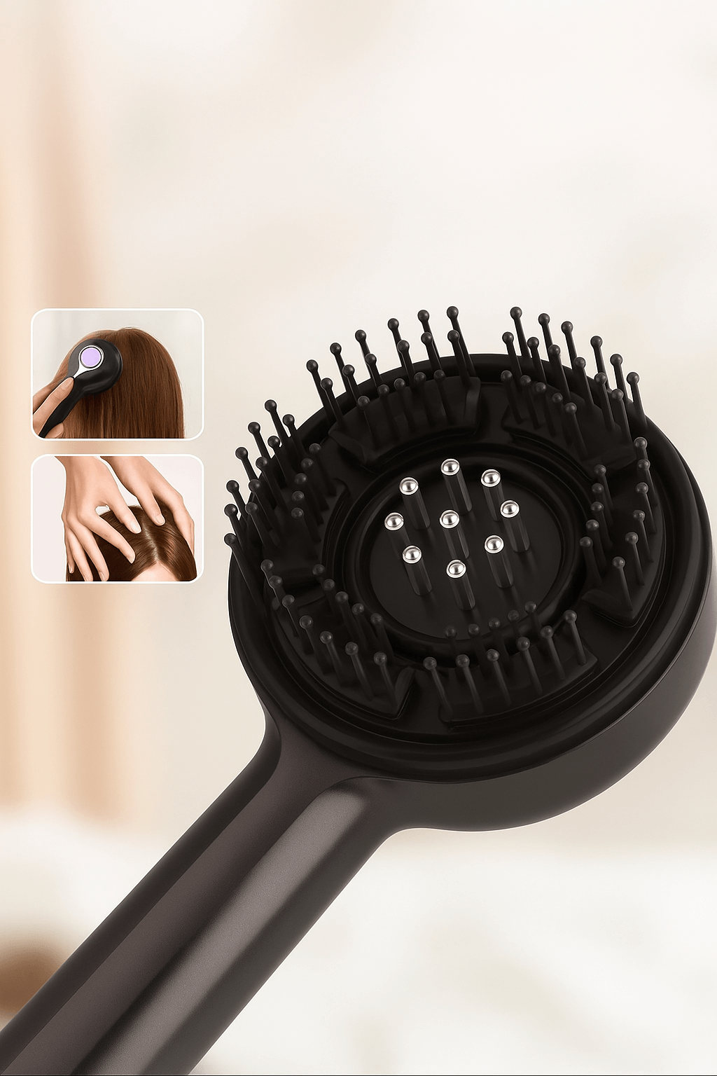 Brosse capillaire Zouna avec 66 têtes rotatives, technologie de massage imitant les mains humaines