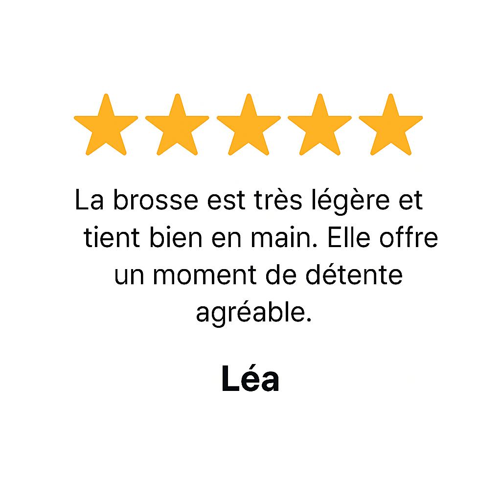 Témoignage de Léa sur la brosse Zouna, amélioration du cuir chevelu et très satisfaite du résultat